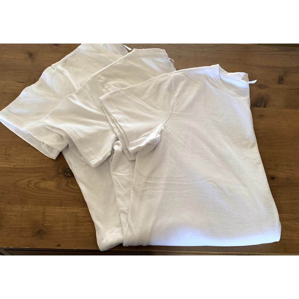 Women's White T Shirts Xersion Lot of 3 Short Sleeve Cotton Blend Size XL NWOT